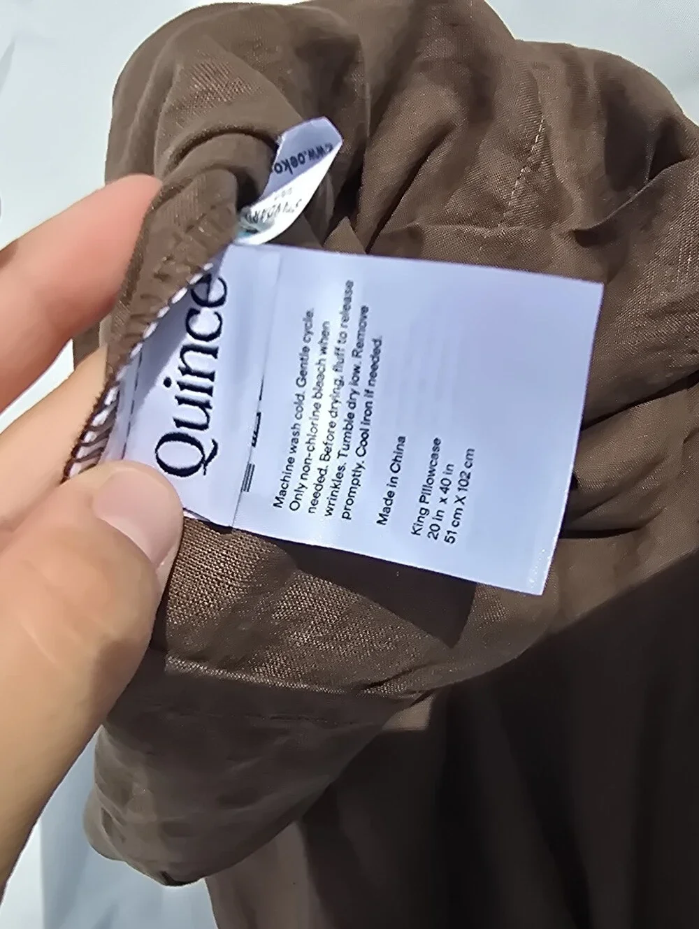 Quince 100% European Linen Expresso King Sham SET Of 2 Dark Brown